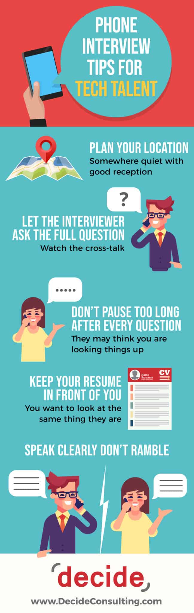 Infographic Phone Interview Tips Tech People